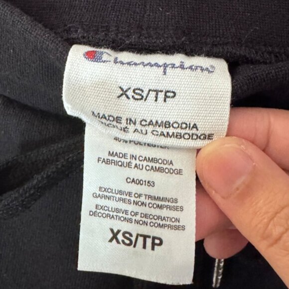 Champion women's black slim tapered leg jogger pants size XS - Picture 6 of 7